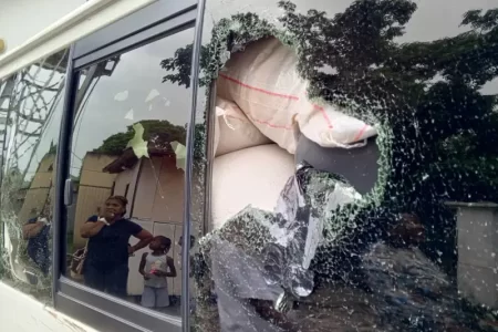 Breaking: Hoodlums Attack Palliative-ladened Bus in Cross River